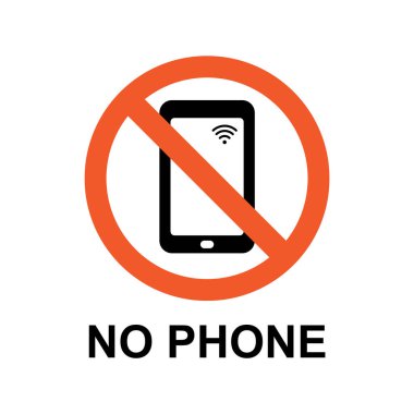 Telefon işareti yok. Beyaz arkaplanda konuşmak ve simge vektör resimlemesi aramak yok.