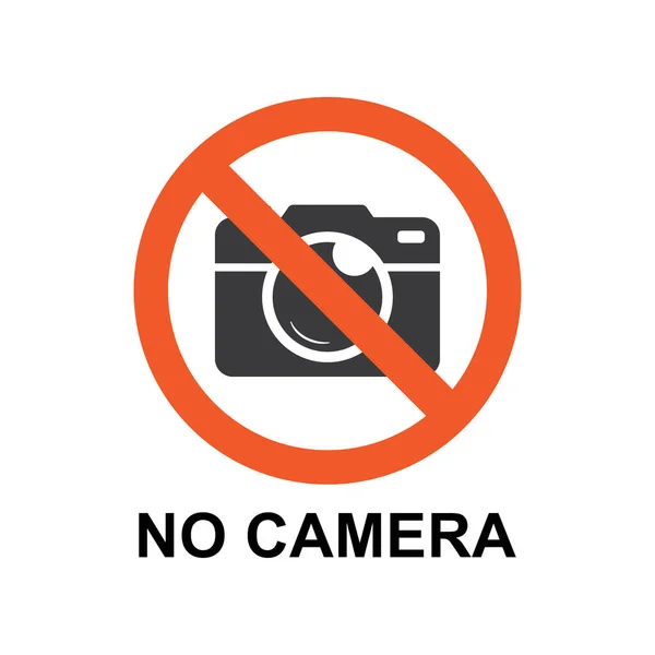 Никаких Камер Вывеске Красный Запрет Знака Камеры Никаких Фотографий Никаких — стоковый вектор