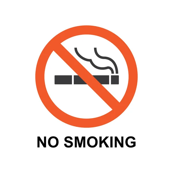 白地に隔離された禁煙のシンボル — ストックベクタ