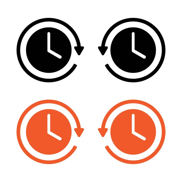 Icono Duración Horas Repetir Sentido Las Agujas Del Reloj Sentido — Archivo Imágenes Vectoriales