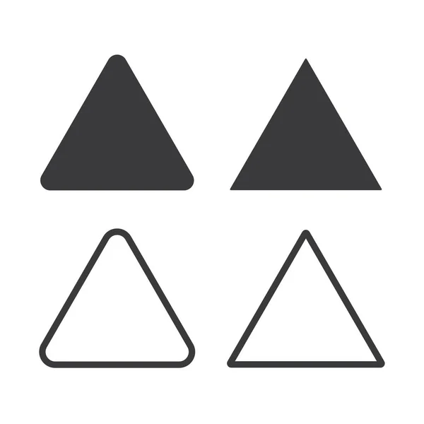 Иллюстрация Иконки Треугольника Белом Фоне — стоковый вектор