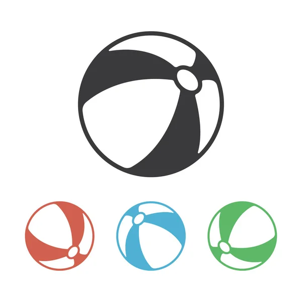 Beach Ball Symbol Isoliert Vektor Illustration Zeichen Symbol Auf Weißem — Stockvektor