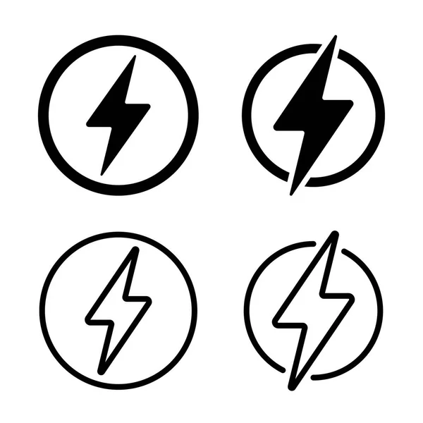 Elettricità Simbolo Potenza Icona Modello Progettazione Vettoriale Alta Tensione Elettrico — Vettoriale Stock