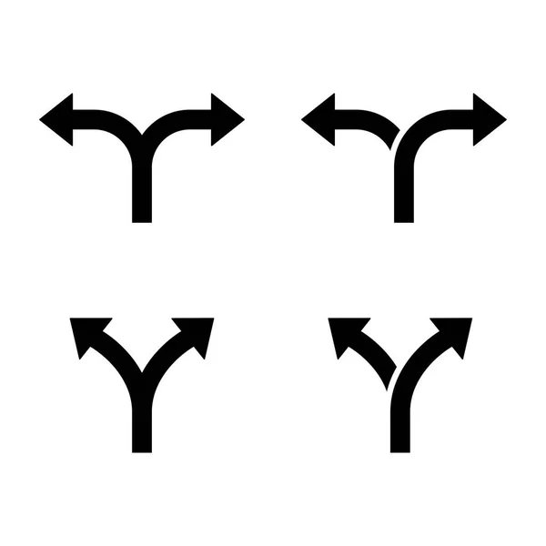 Val Ikon Eller Alternativa Rutt Symbol Isolerad Vektor Illustration Vit — Stock vektor