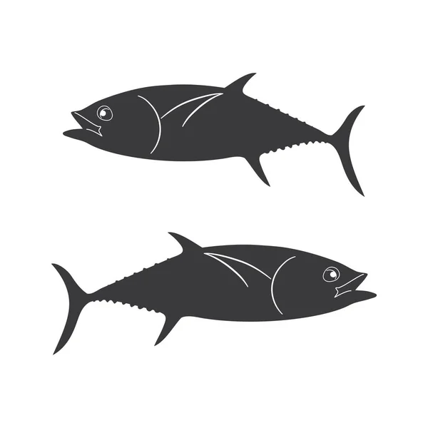 Fish Icon Seafood Farm Water Animal Isolated Flat Design Vector — Stock Vector