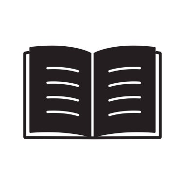 Kitap simgesi çizimi izole edildi.