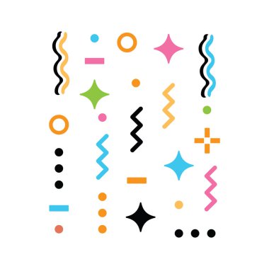 Model hipster soyut vektör çizimi. Geometrik çizgi şekilleri oluşturun. Beyaz arkaplanda moda tasarımı kavramı.