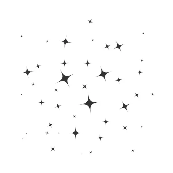 Sterne Himmel Symbol Einfach Flachen Stil Isoliert Auf Weißem Hintergrund lizenzfreie Stockillustrationen