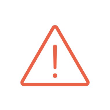 Beyaz arkaplanda izole edilmiş vektör illüstrasyonu uyarı işaretleri.