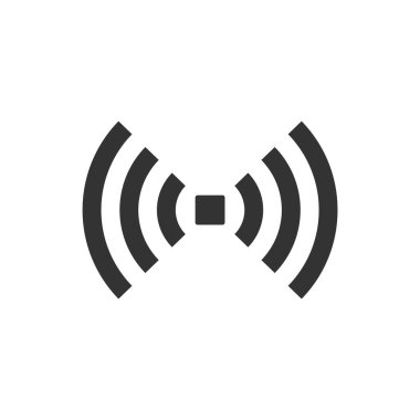 Beyaz arkaplanda izole edilmiş sinyal wifi simgesi.
