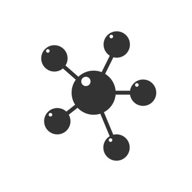 Beyaz arkaplanda hücre simgesi izole edilmiş düz biçim vektör çizimi.
