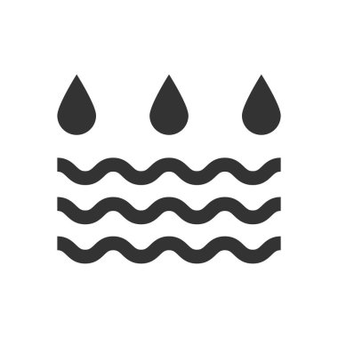 Beyaz arkaplanda izole edilmiş su simgesini bırak.