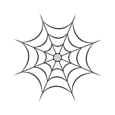 Örümcek Ağı simgesi beyaz arkaplanda izole edilmiş vektör çizimi.