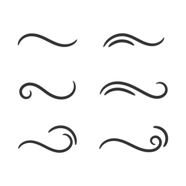 Beyaz arkaplanda girdap dalgası süslemesi izole edilmiş vektör çizimi.