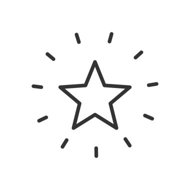 Beyaz arkaplanda izole edilmiş birinci sınıf yıldız simgesi.