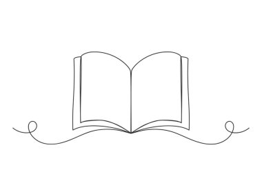 Beyaz arkaplanda sanatsal izole edilmiş tek satırlık defter çizimi.