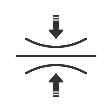 Beyaz arkaplanda Elastik simge izole edilmiş vektör çizimi.