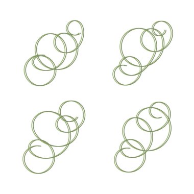 El çizimi girdaplı sanat dekorasyonu beyaz arkaplanda izole edilmiş vektör çizimi ayarladı.