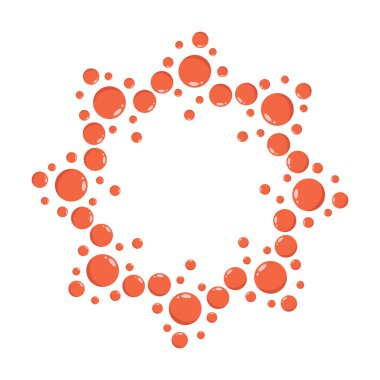 Beyaz arkaplanda kırmızı estetik balon şekilli sanat dekorasyonu.