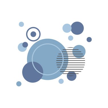 Mavi soyut geometrik hipster desenli element beyaz arkaplanda izole edilmiş vektör çizimi.