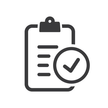 Beyaz arkaplanda basit bir pano simgesi izole edilmiş düz tasarım vektör çizimi.