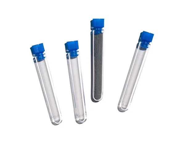 Zinc Granules Test Tube Plug Cap Cosmetic Chemicals Ingredient Laboratory — Stockfoto