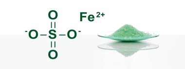 Kimyasal saat camında demir eksikliği anemiyi tedavi etmek ve önlemek için kullanılan kimyasal bir ilaç olan demir sülfat..