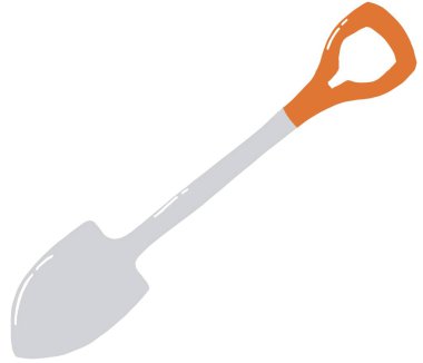 Shovel flat icon isolated on white background. Vector illustration.