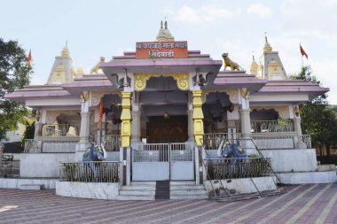 Shree Waghjai Mata Mandir, ön yatay cephe, Shindewadi, Pune, Maharashtra, Hindistan