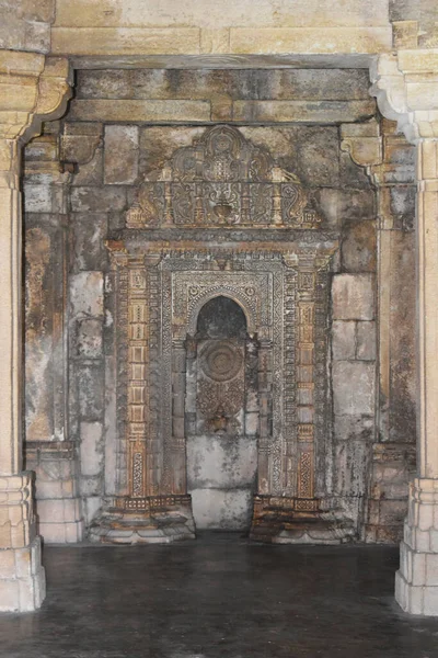 Shaher Masjid Masjid Boční Panel Kamennými Řezbami Pracuje Nástěnných Pilířích — Stock fotografie