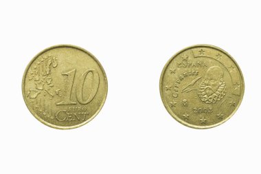 10 Euro Cent 2003, studio shot against white background