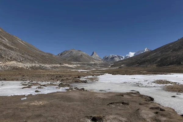 Yumesamdong Une Vallée Pittoresque Haute Altitude Dans Nord Sikkim Célèbre Image En Vente