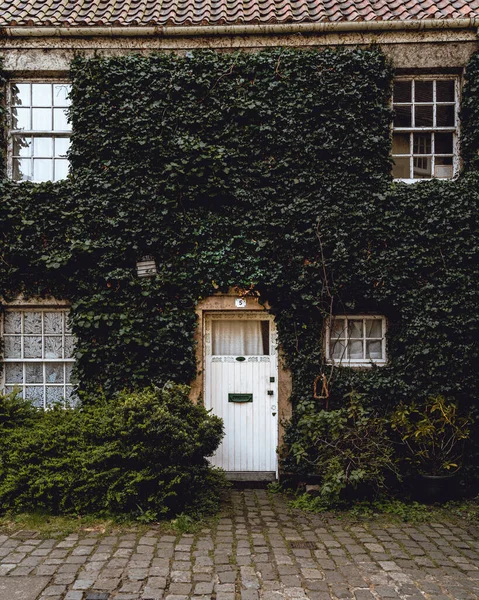 Nettes Haus Mit Weißer Tür Edinburgh — Stockfoto
