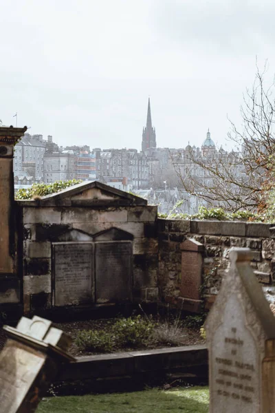 Aussichtspunkt Auf Den Friedhof Edinburgh — Stockfoto