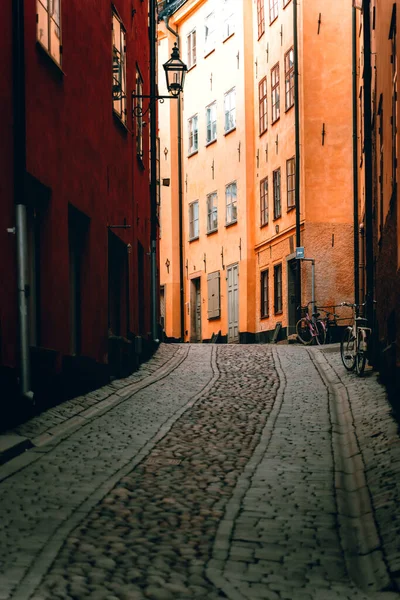 Bela Luz Nas Ruas Estocolmo — Fotografia de Stock