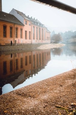 Çek Cumhuriyeti 'nin sakin Cesky Krumlov köyündeki UNESCO Dünya Mirası.