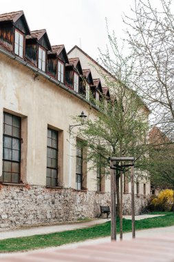 Cesky Krumlov 'daki bu tarihi binada taş tabanı ve ahşap üst katları olan klasik mimari detaylar yer alıyor. Çevreleyen yeşillik, bölgenin barışçıl atmosferine katkı sağlıyor..