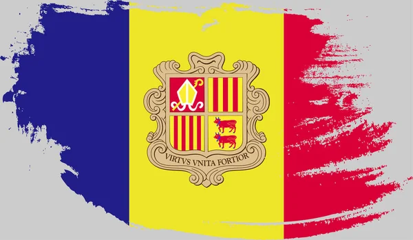 Grunge Andorra Bayrağı — Stok Vektör