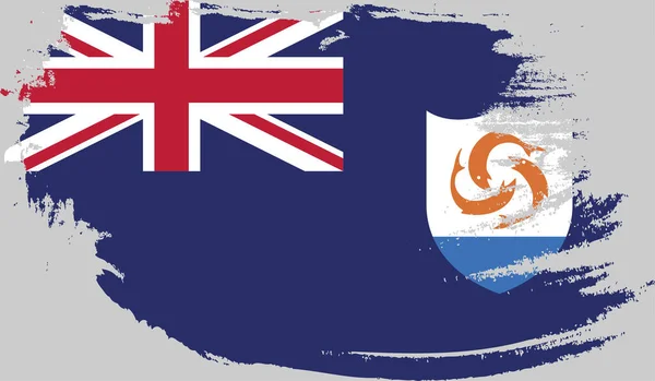 Bandiera Grunge Anguilla — Vettoriale Stock