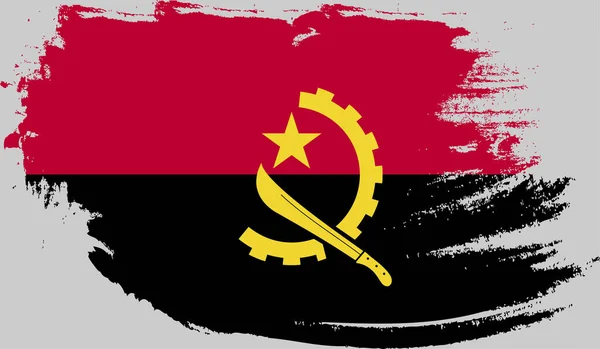 Bandera Grunge Angola — Vector de stock