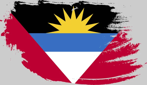 Grunge Σημαία Των Αντίγκουα Και Μπαρμπούντα — Διανυσματικό Αρχείο