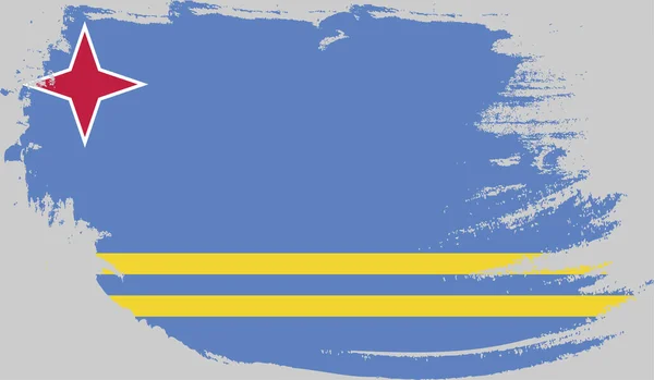 Bandera Grunge Aruba — Vector de stock