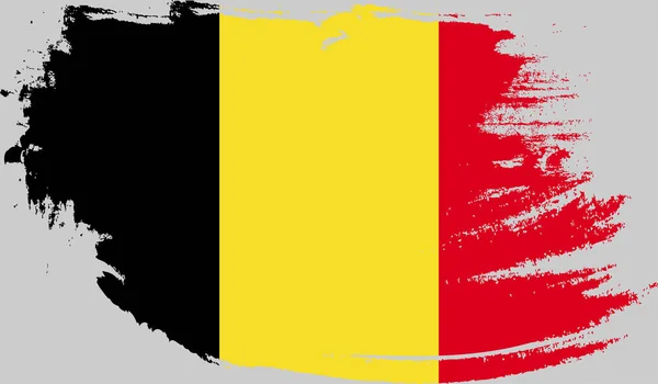 Grunge Flaga Belgijska — Wektor stockowy