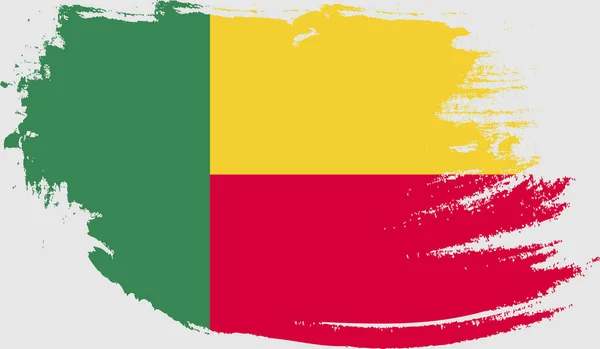 Bandera Grunge Benin — Vector de stock