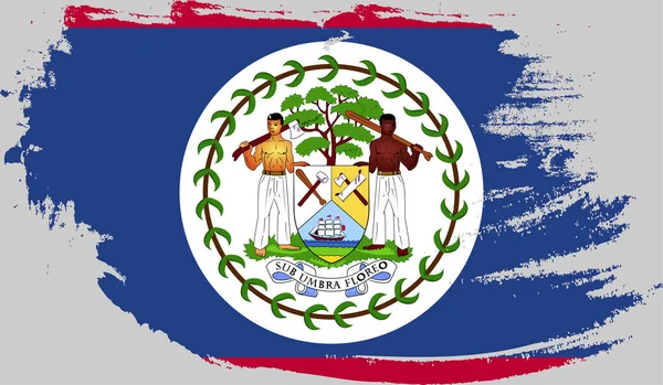 Grunge Vlag Van Belize — Stockvector