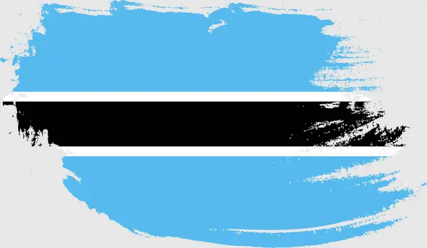 ボツワナのグランジ旗 — ストックベクタ