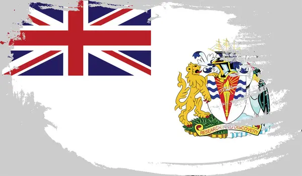 Grunge Vlajka Britského Antarktického Území — Stockový vektor
