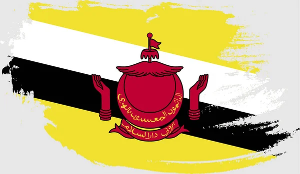 Bandeira Grunge Brunei — Vetor de Stock