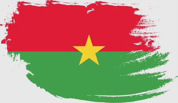Grunge Flaga Burkina Faso — Wektor stockowy