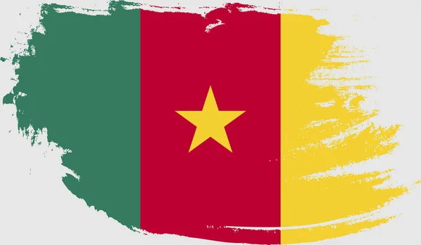 Grunge Σημαία Του Καμερούν — Διανυσματικό Αρχείο